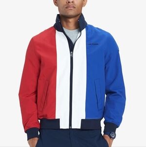 Tommy Hilfiger Y2k water-resistant regatta colorblock jacket  Hidden Hood S/P